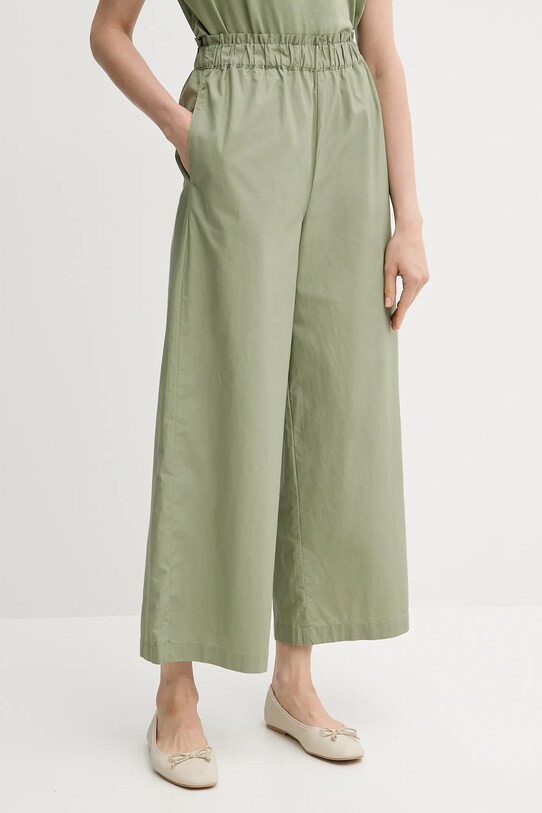 United Colors of Benetton spodnie bawełniane bawełna zielony 4AC7DF09A