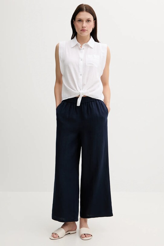 United Colors of Benetton pantaloni din in 4AGHDF09G bleumarin SS25