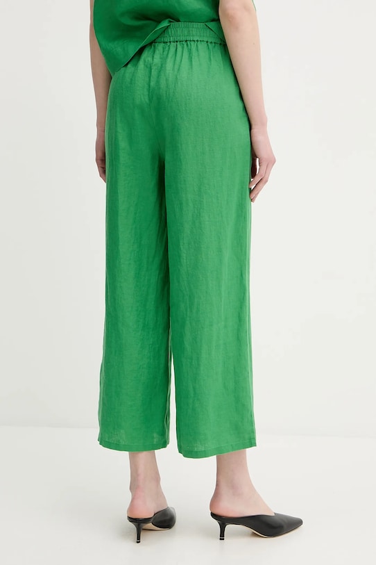 Abbigliamento United Colors of Benetton pantaloni in lino 4AGHDF09G verde