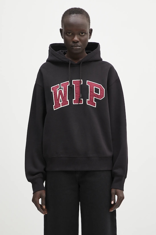 Carhartt WIP felpa Hooded WIP Sweat applique nero I034719.89XX