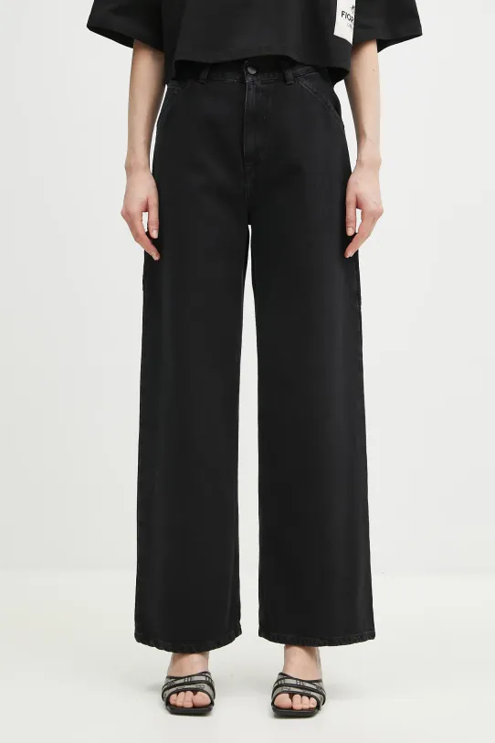 Памучни дънки Carhartt WIP Jens Pant черен I032709.8906