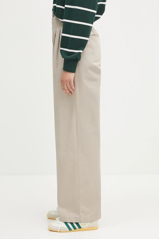 Carhartt WIP spodnie bawełniane Leola Pant I033147.2OR06 beżowy SS25