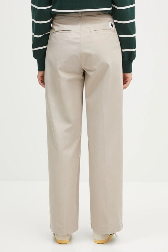 Odzież Carhartt WIP spodnie bawełniane Leola Pant I033147.2OR06 beżowy