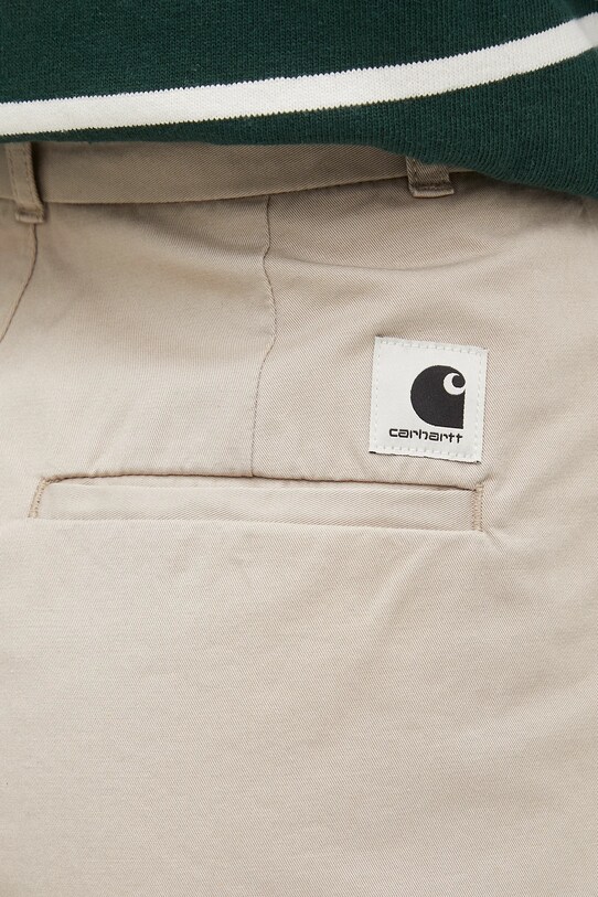 Carhartt WIP spodnie bawełniane Leola Pant beżowy I033147.2OR06