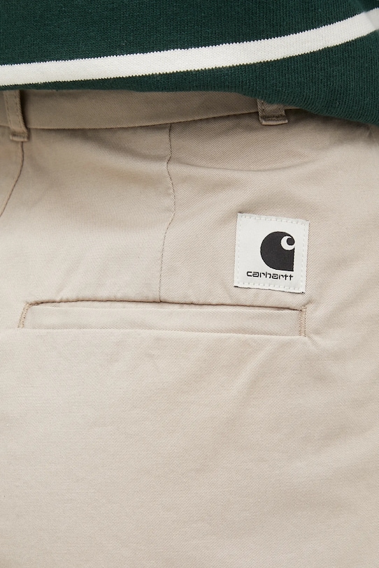 Хлопковые брюки Carhartt WIP Leola Pant бежевый I033147.2OR06