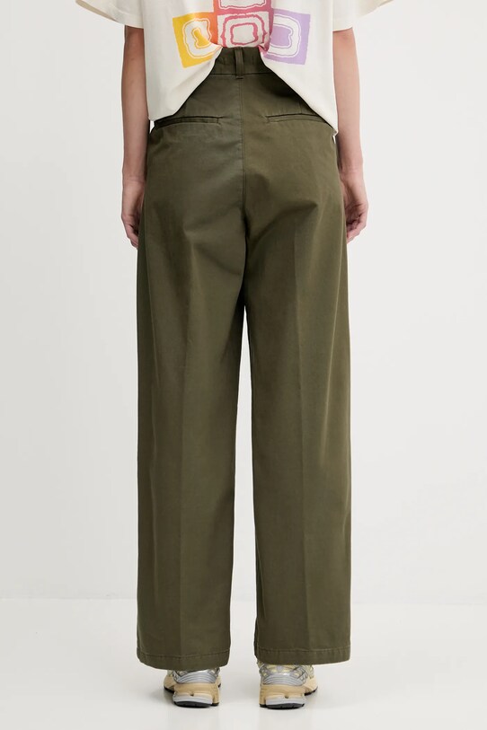 Odzież Carhartt WIP spodnie bawełniane Leola Pant I033147.4106 zielony