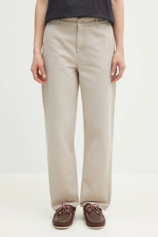 Carhartt WIP pantaloni Pierce Pant Straight cotone beige I034829.2OR4O