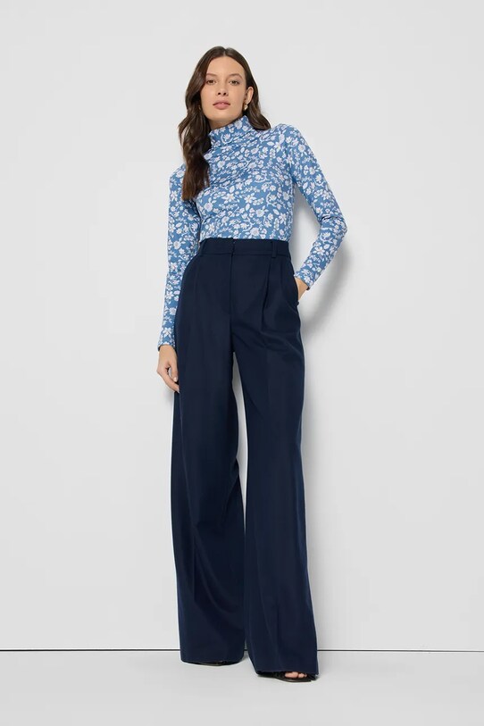 Bizuu pantaloni REBE drept bleumarin REBE.GRANATOWY.SS25