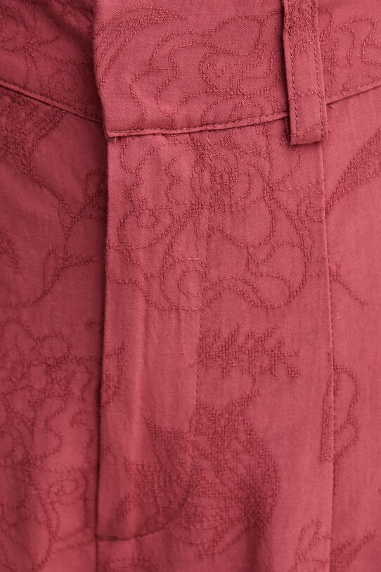 Hoss Intropia pantaloni din amestec de in rosu 6549010