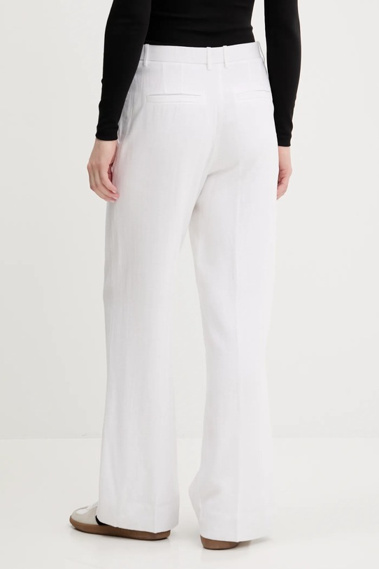 Oblečenie Ľanové nohavice Abercrombie & Fitch KI156.5177.100 biela