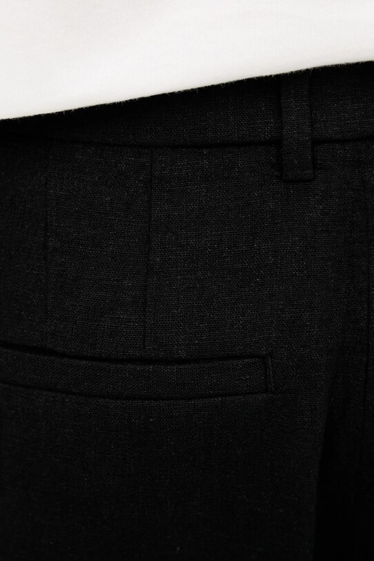 Abercrombie & Fitch spodnie lniane czarny KI156.5178.900