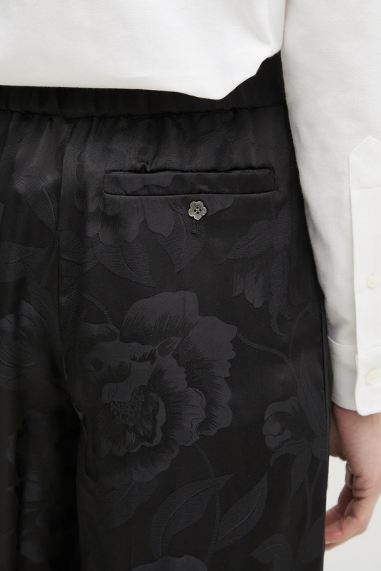 Kenzo pantaloni in seta nero FF52PA0849JR.99
