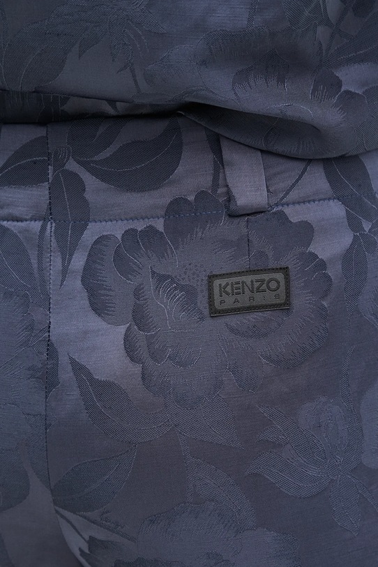 Kenzo pantaloni din amestec de in albastru FF52PA0939JG.67