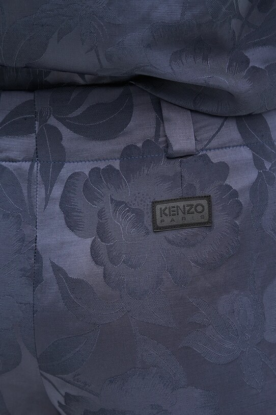 Kenzo linen blend trousers blue FF52PA0939JG.67