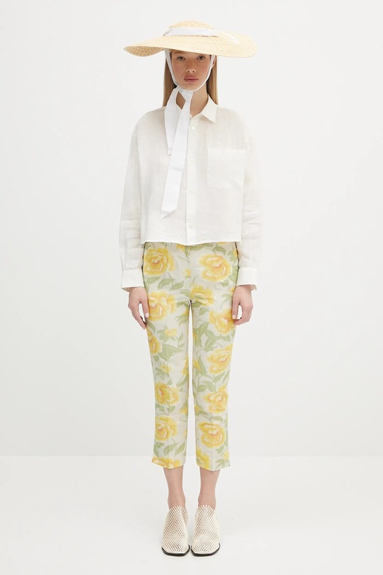 Kenzo pantaloni FF52PA0939O1.01 galben