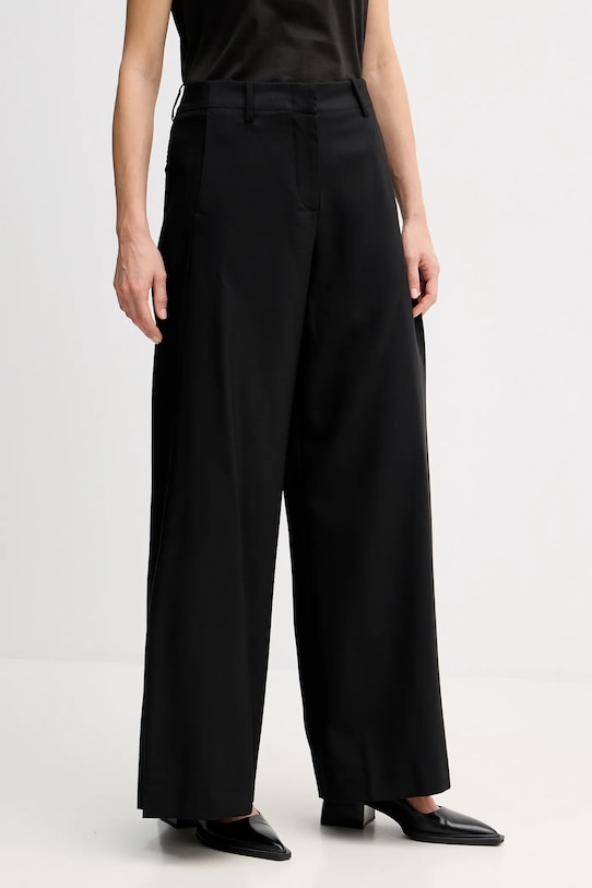 Kenzo pantaloni de lână panza negru FF52PA0999RA.99
