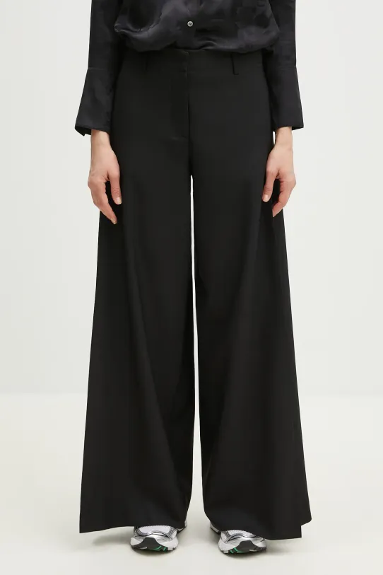 Kenzo pantaloni in lana lana nero FF52PA0999RA.99