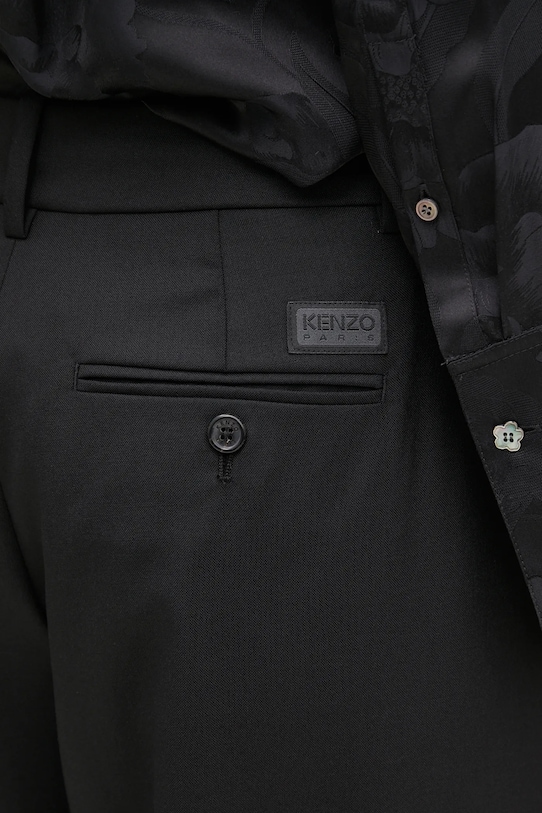 Kenzo pantaloni in lana nero FF52PA0999RA.99