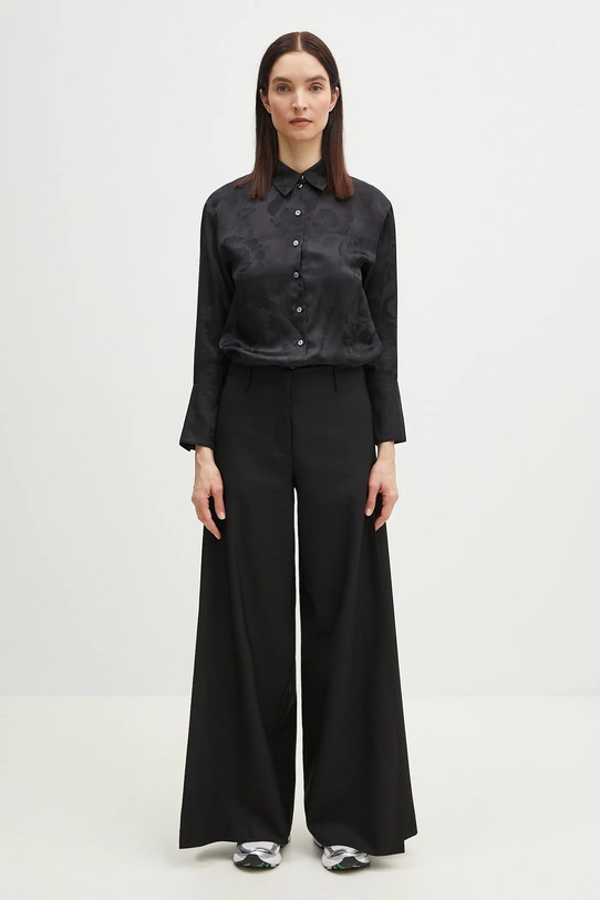 Kenzo pantaloni in lana FF52PA0999RA.99 nero