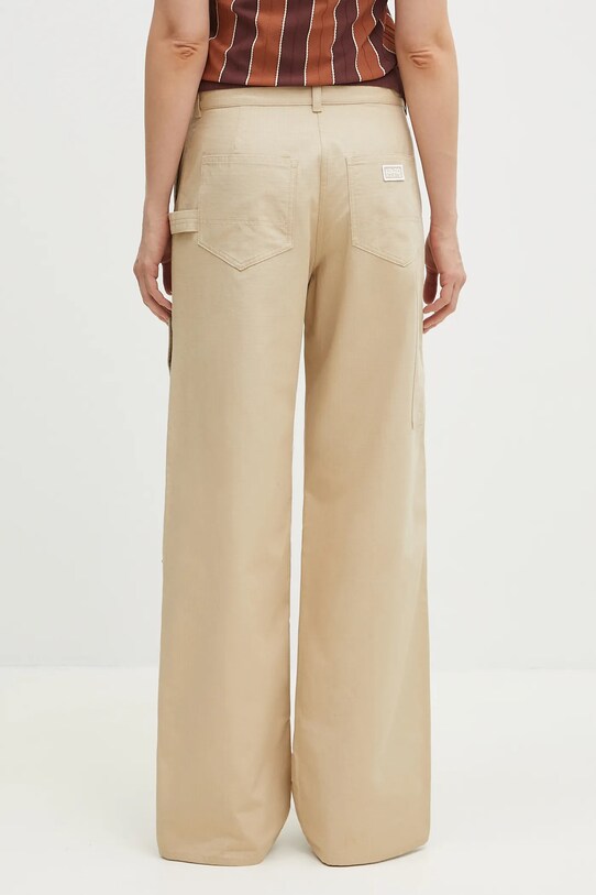 Odzież Kenzo spodnie bawełniane FF52PA1009DL.11 beżowy