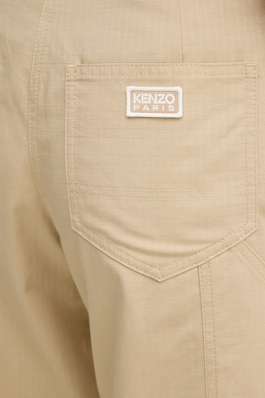 Kenzo spodnie bawełniane beżowy FF52PA1009DL.11