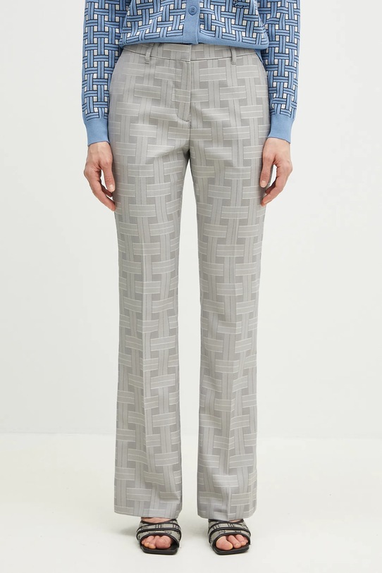 Kenzo spodnie wełniane tkanina szary FF52PA1019JW.93