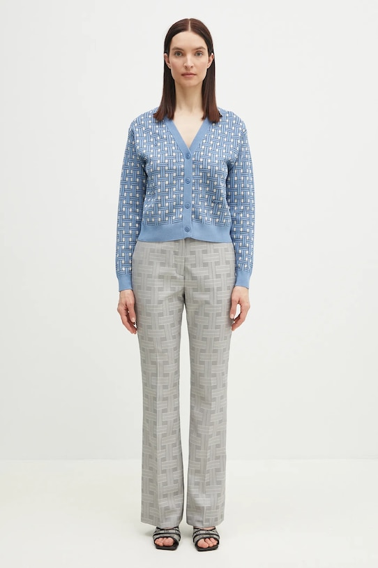 Kenzo spodnie wełniane FF52PA1019JW.93 szary