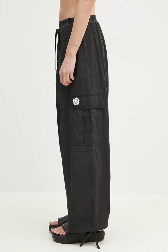 Kenzo spodnie FF52PA1049FI.99 czarny SS25