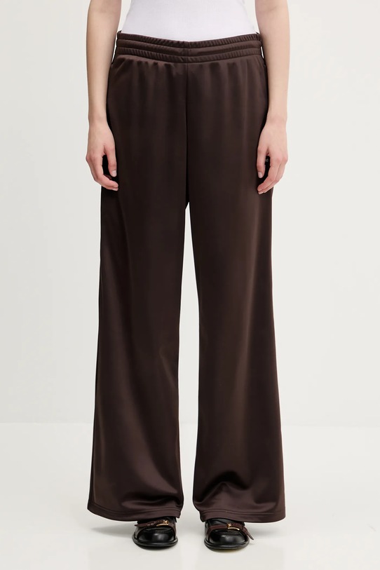 Martine Rose spodnie Wide Leg Track dzianina brązowy 167JT12700