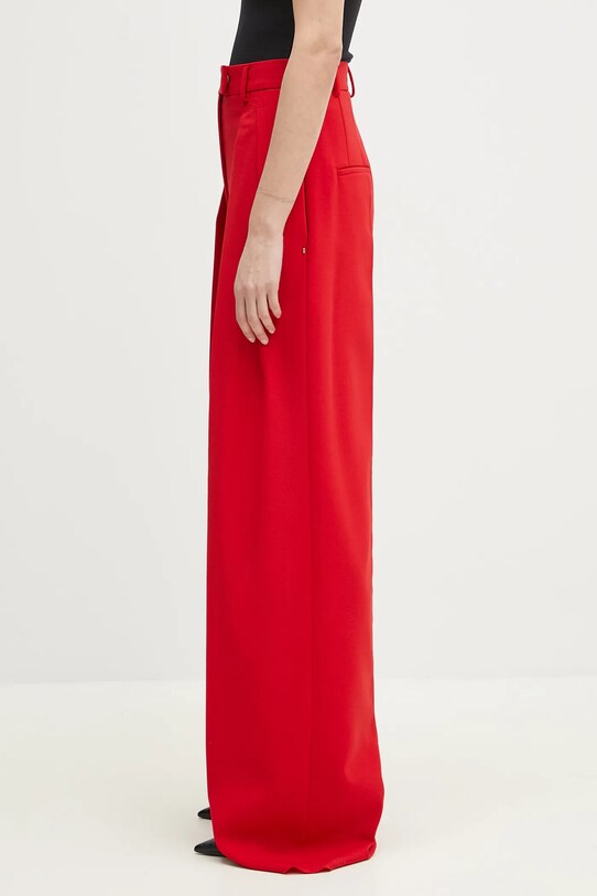 Sportmax spodnie wełniane Abadan 2512131041600 czerwony SS25