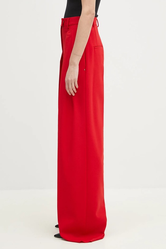 Vlněné kalhoty Sportmax Abadan 2512131041600 červená SS25