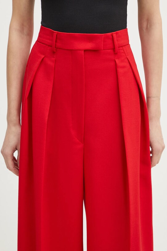 Sportmax spodnie wełniane Abadan czerwony 2512131041600