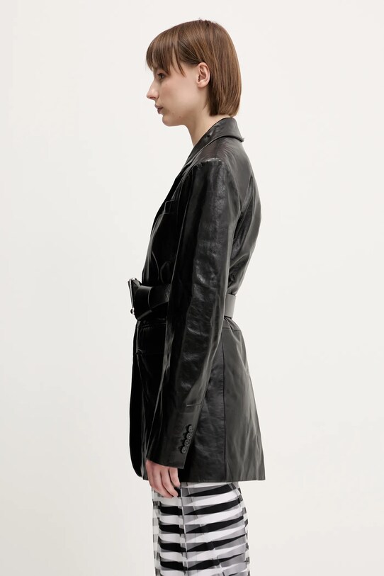 Кожено сако Sportmax Teoria 2512441011600 черен SS25