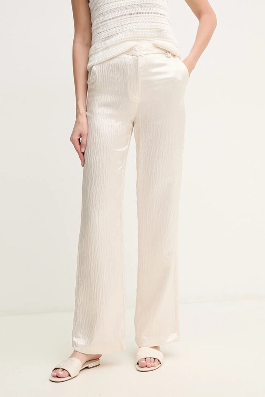 Pedro del Hierro spodnie tkanina beżowy 7609756