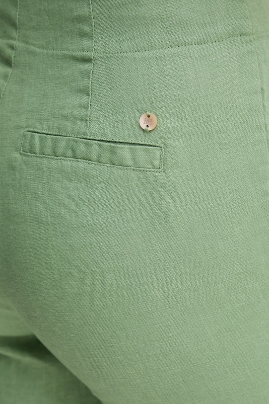 Lanene hlače Pedro del Hierro zelena 7609781