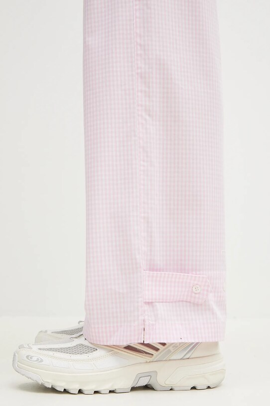 Бавовняні штани Fiorucci Gingham Logo рожевий U02SPBPA299CO01PN02