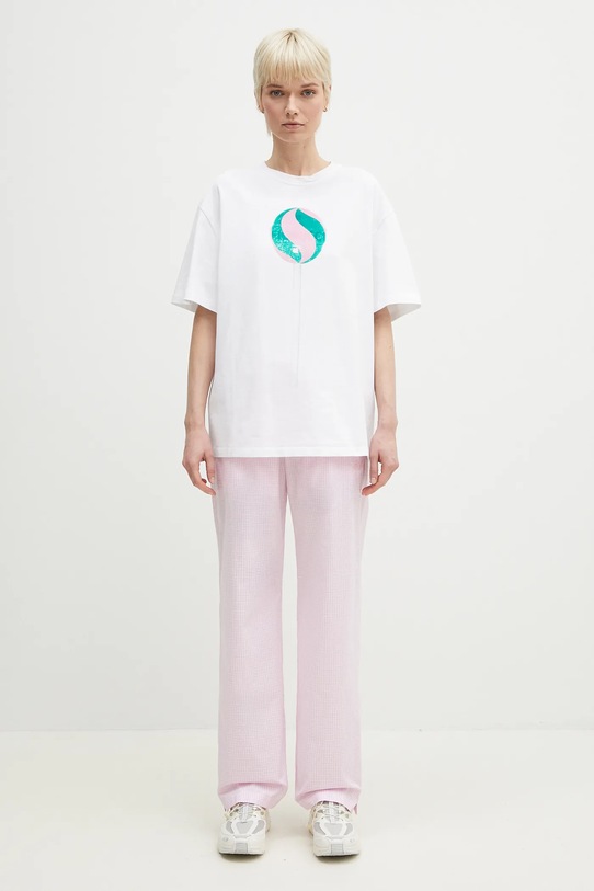 Bavlnené nohavice Fiorucci Gingham Logo U02SPBPA299CO01PN02