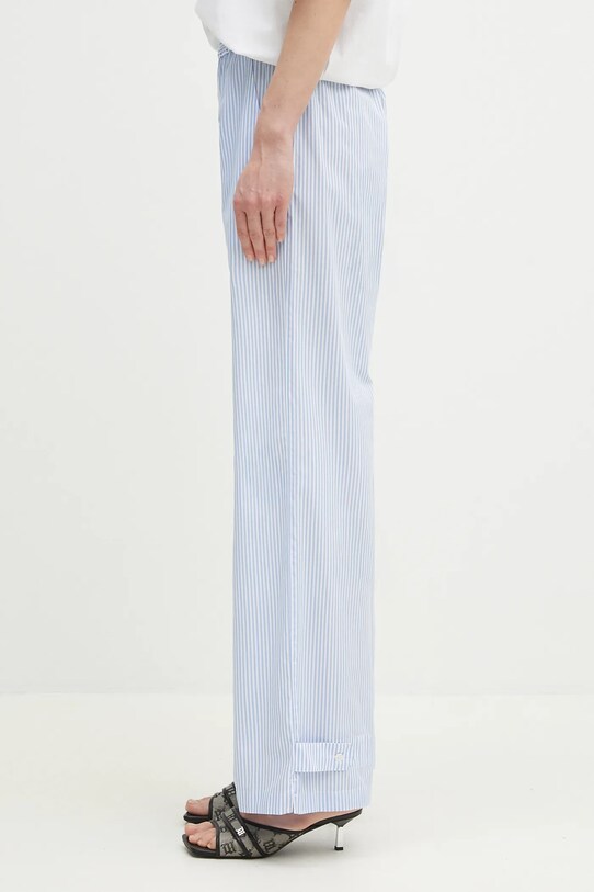 Хлопковые брюки Fiorucci Striped Logo U02SPBPA299CO01BL02 голубой SS25