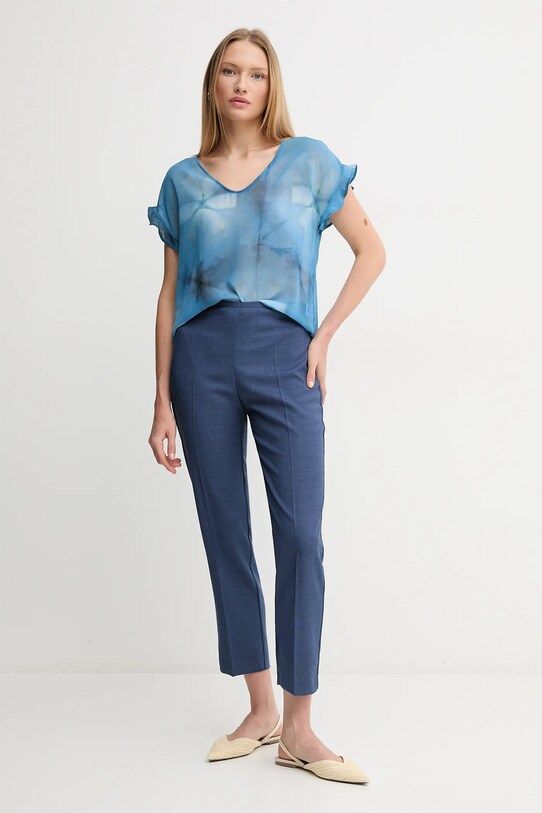 Sandro Ferrone pantaloni S23XBEBERILLIO bleumarin SS25