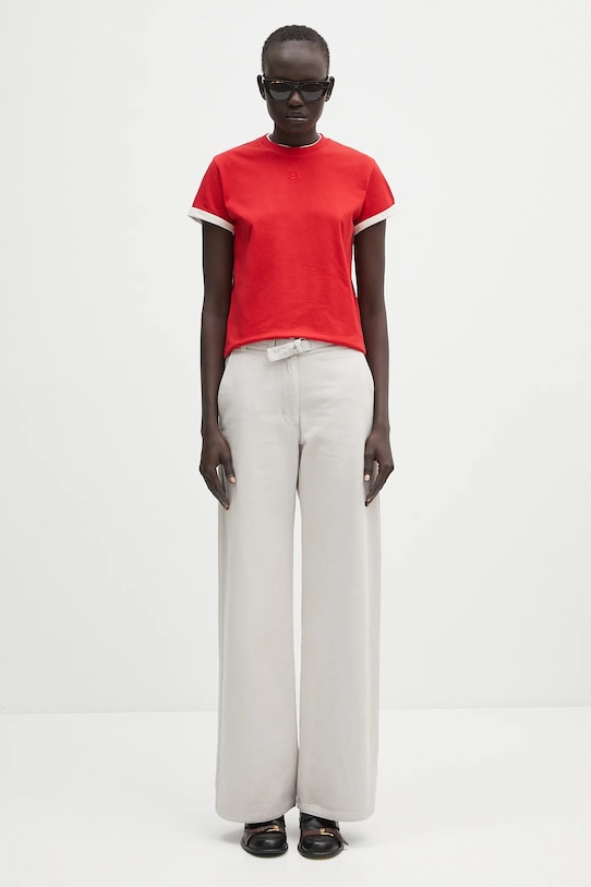 Бавовняні штани Our Legacy Harbour W2254HDBD бежевий