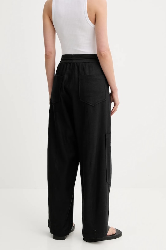 Îmbrăcăminte MMC STUDIO pantaloni LINEN.MMC negru