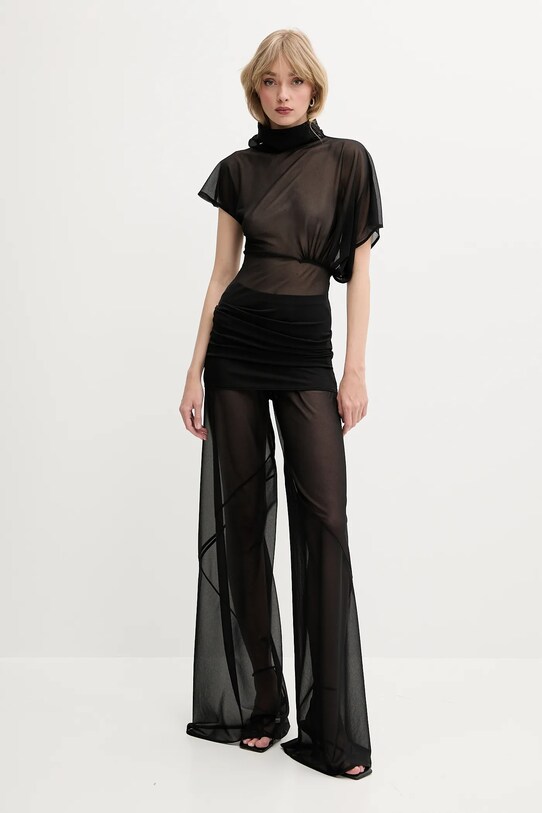 Rick Owens Lilies pantaloni LI01E4334OT negru SS25