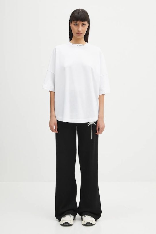Palm Angels wool blend trousers Palms Knit PWHG035S25KNI0011003 black