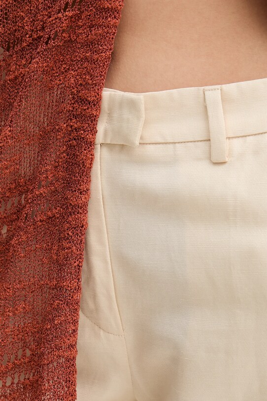 Sisley pantaloni din amestec de in 4G1WLF06Y bej