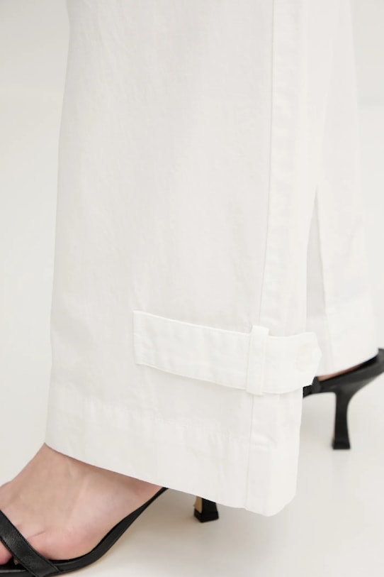 Sisley pantaloni din amestec de in alb 4W7HLF06X