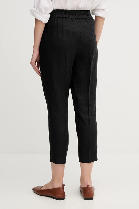 Odzież Sisley spodnie lniane 4AGHLF00S czarny