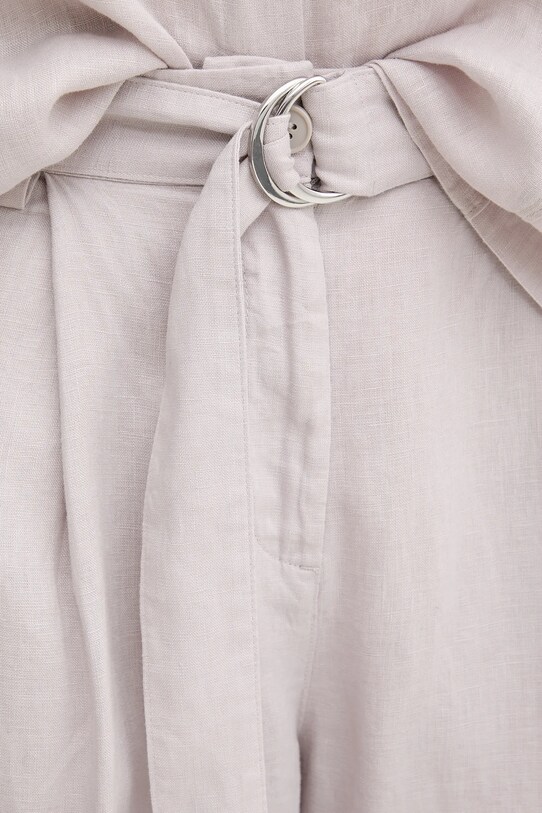 Ленен панталон Sisley сив 4AGHLF06U