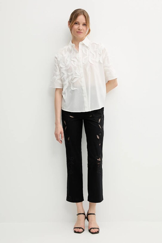 Kalhoty Sisley 48R0LF075 černá SS25