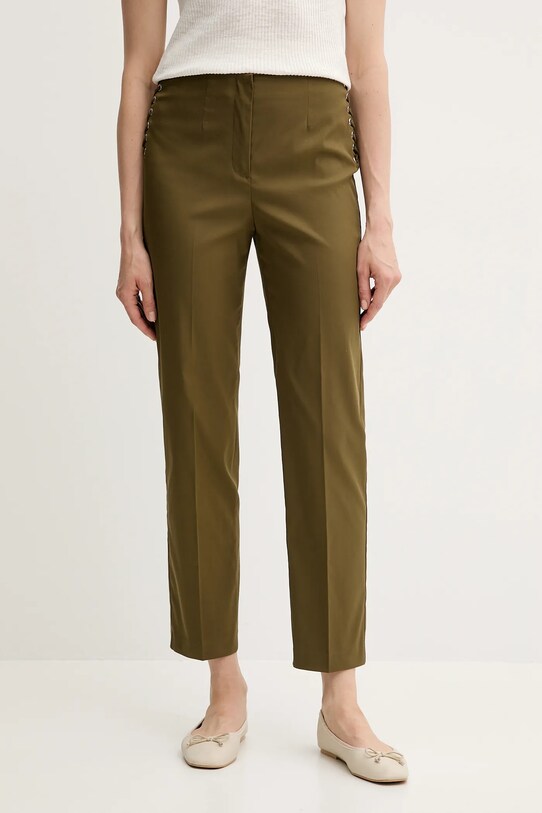 Sisley spodnie z elastanem zielony 4SI0LF074