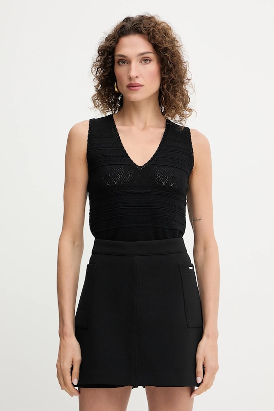 Morgan pantaloni scurti negru SHICH.N